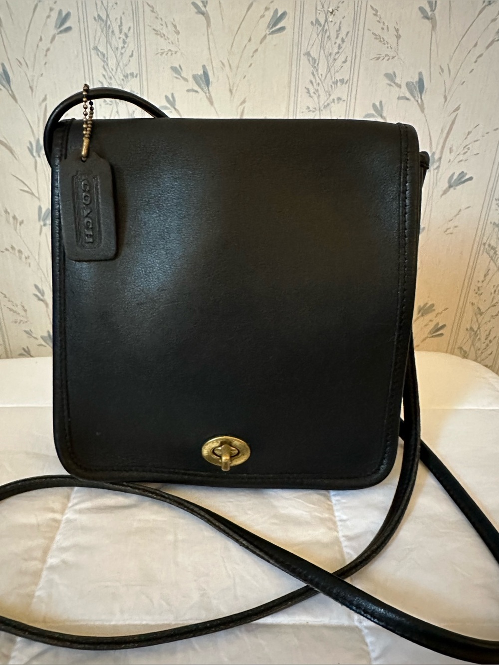Coach Vintage Casino Black Leather Crossbody